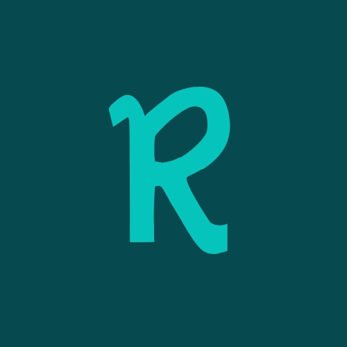 Logo of Birte Rommeswinkel Fractional Marketing – Capital R in turquoise on dark green background